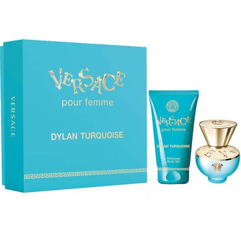 versace dylan turquoise edt|Versace dylan turquoise gift set.